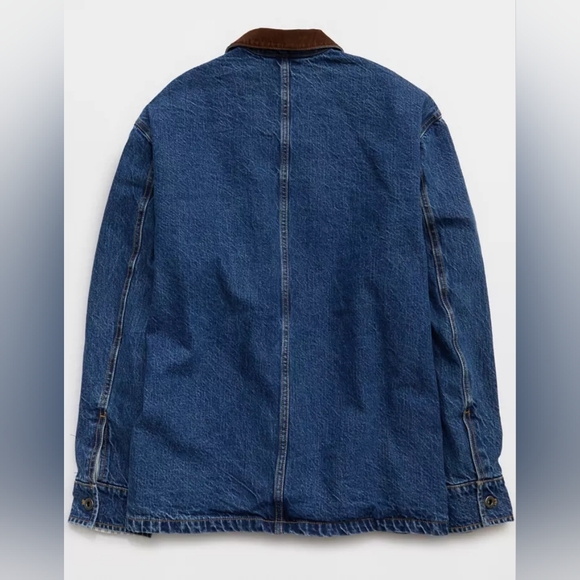 American Eagle Denim Barn Jacket Women's Chore Coat Blue Offline by Aerie - Picture 3 of 6